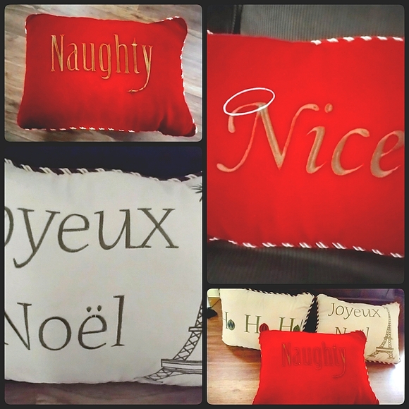 NWOT (3) Embroidered Holiday Pillow Set - Picture 1 of 11
